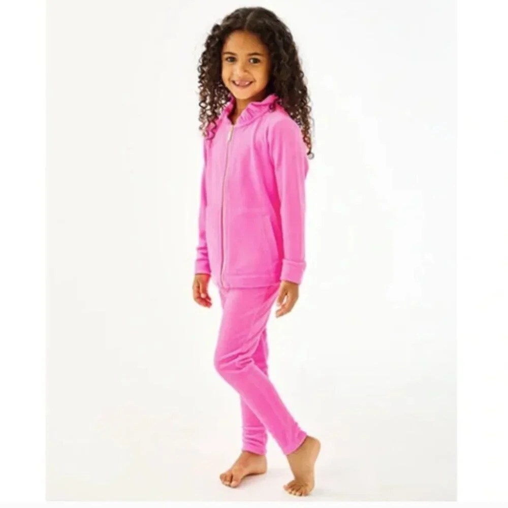 Lilly Pulitzer velour track suit (Jayla top Large, maia legging bottom medium)
